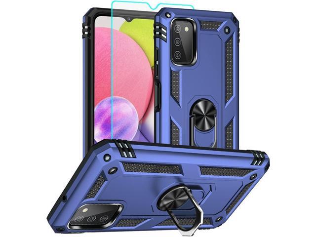 for Samsung Galaxy A03s Phone Case, Galaxy A03s Phone Case with HD Screen Protector, [Military Grade 16ft. Drop Tested] Ring Shockproof Protective...
