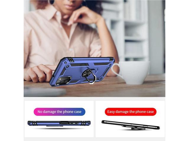 for Samsung Galaxy A03s Phone Case, Galaxy A03s Phone Case with HD Screen Protector, [Military Grade 16ft. Drop Tested] Ring Shockproof Protective...
