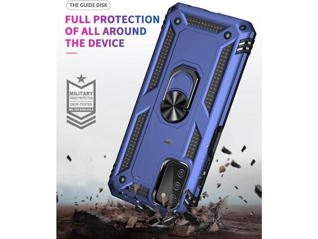 for Samsung Galaxy A03s Phone Case, Galaxy A03s Phone Case with HD Screen Protector, [Military Grade 16ft. Drop Tested] Ring Shockproof Protective...