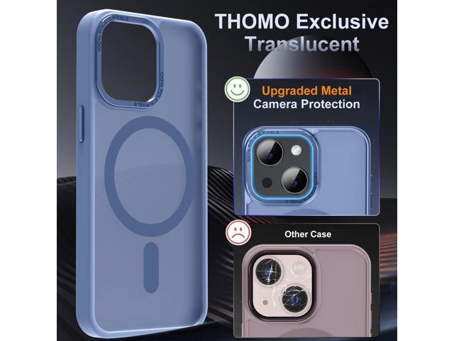 Thomo Upgraded Magnetic for iPhone 15 Plus Case [Compatible with Magsafe] [Mil-Grade Protection], Pocket-Friendly, Slim Translucent Phone Case...
