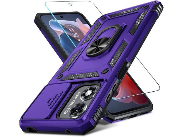 Janmitta Compatible with Moto G Play 2024 Case Built in Slide Camera Lens Cover+Screen Protector+Ring Holder,Heavy Duty Shockproof Full Body...