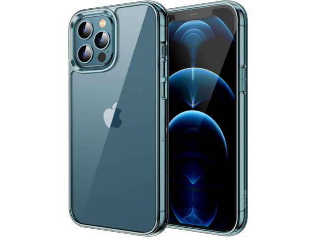 JETech Case for iPhone 12 Pro Max 6.7-Inch, Non-Yellowing Shockproof Phone Bumper Cover, Anti-Scratch Clear Back (Pacific Blue)