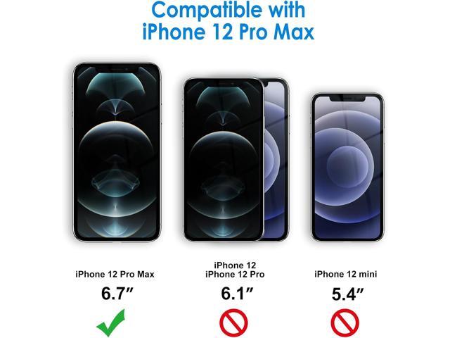 Case for iPhone 12 Pro Max 6.7-Inch, Non-Yellowing Shockproof Phone Bumper Cover, Anti-Scratch Clear Back (Pacific Blue)