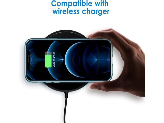 Case for iPhone 12 Pro Max 6.7-Inch, Non-Yellowing Shockproof Phone Bumper Cover, Anti-Scratch Clear Back (Pacific Blue)