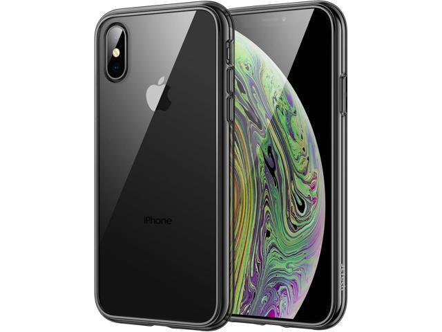 JETech Case for iPhone Xs Max 6.5-Inch, Non-Yellowing Shockproof Phone Bumper Cover, Anti-Scratch Clear Back (Black)