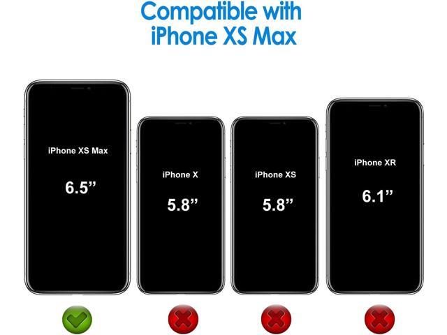 Case for iPhone Xs Max 6.5-Inch, Non-Yellowing Shockproof Phone Bumper Cover, Anti-Scratch Clear Back (Black)