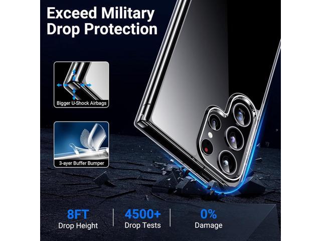 Red2Fire for Samsung Galaxy S24 Ultra Case, [2Pcs Screen Protector]+[2Pcs Lens Protector][Crystal Clear][No-Yellowing][Anti-Scratch][Mil-Grade...