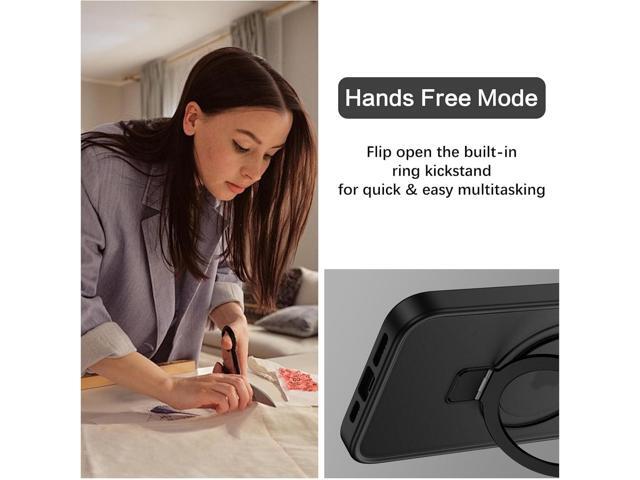 DUEDUE for iPhone XR Case Magnetic with Ring Stand[Compatible with Magsafe], Full Body Protective Cover Slim Shockproof Kickstand Phone Case for...