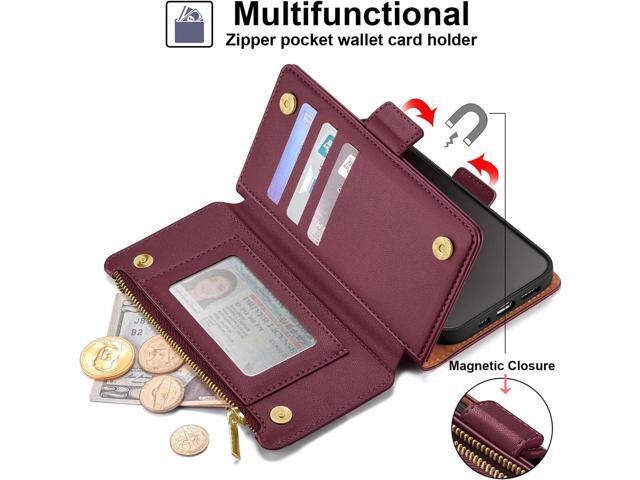 Antsturdy Compatible with iPhone XR Wallet Case,RFID Blocking PU Leather Phone Case Women Men Flip Shockproof Protective Cover with Wrist Strap...