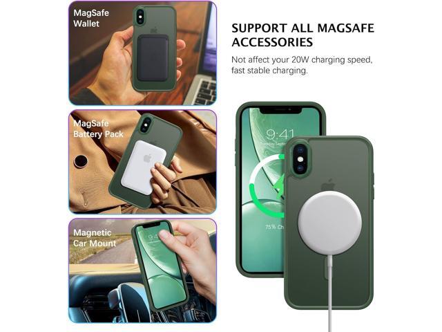 Telaso iPhone X Case, iPhone Xs Phone Case Compatible with Magsafe Translucent Matte Back Slim Shockproof Anti-Scratch Anti-Yellow Protective...