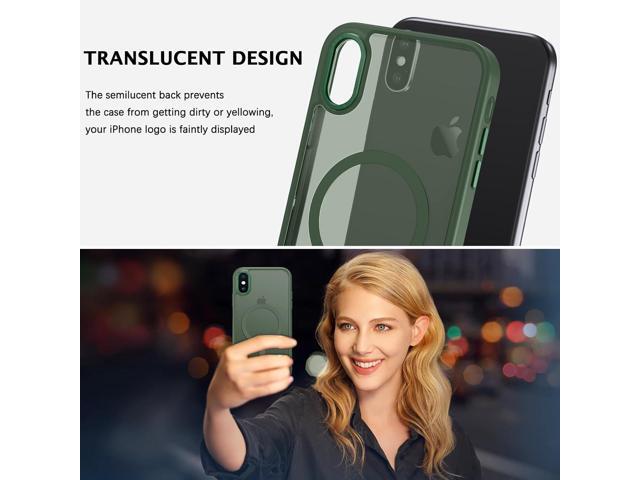Telaso iPhone X Case, iPhone Xs Phone Case Compatible with Magsafe Translucent Matte Back Slim Shockproof Anti-Scratch Anti-Yellow Protective...