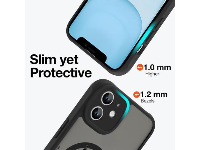 OOK Magnetic for iPhone 11 Case [Compatible with MagSafe] Black Wild Flower Slim Translucent Matte Case for iPhone 11 Case Camera Lens Protection...
