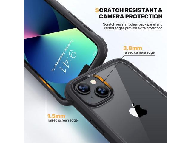 Diaclara Designed for iPhone 13 Case, Full Body Rugged Case with Built-in Touch Sensitive Anti-Scratch Screen Protector, Soft TPU Bumper Case for...