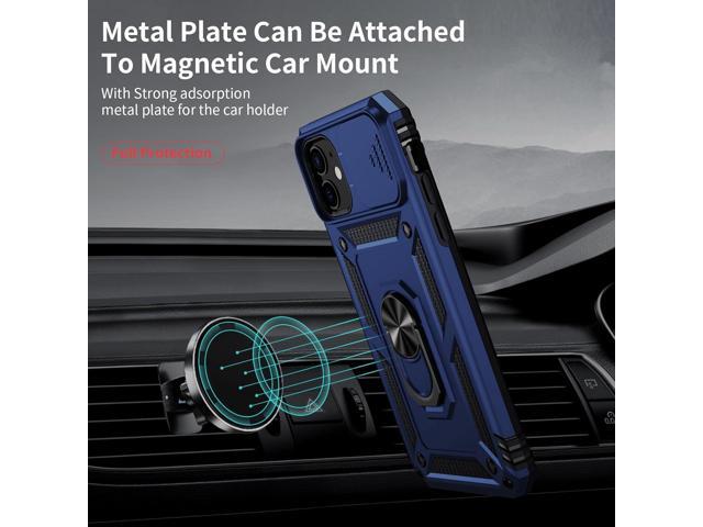 for iPhone 11 Case with Camera Lens Cover, HD Screen Protector, 10 FT Military Grade Drop Protection, Magnetic Ring Holder Kickstand Protective...