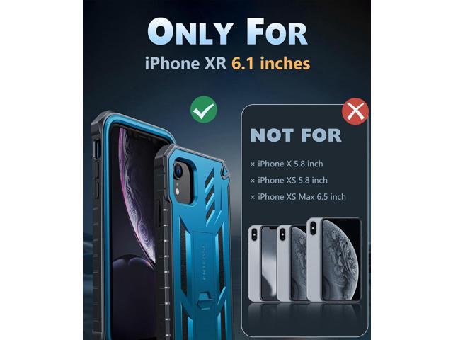for iPhone XR Phone Case: Military Grade Full Protection Shockproof Hard Phonecase with Kickstand - Rugged Protective Cases Matte Textured Drop...