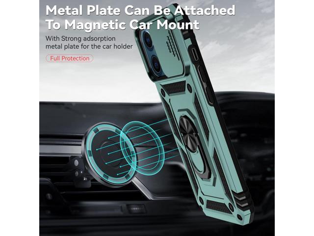for iPhone 12 Pro Max Case,with Camera Lens Cover HD Screen Protector,[Military Grade] Ring Car Mount Kickstand Hybrid Hard PC Soft TPU Shockproof...