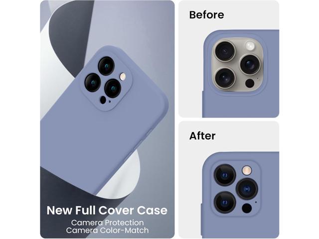 FireNova Designed for iPhone 15 Pro Case, Silicone Upgraded [Camera Protection] Phone Case with [2 Screen Protectors], Soft Anti-Scratch Microfiber...