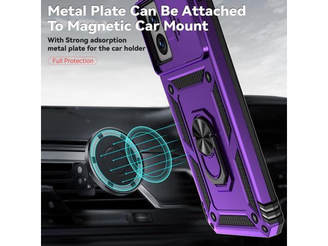 for Motorola Moto G Power 5G 2024 Case with Slide Camera Cover HD Screen Protector [Military Grade Drop Tested] Magnetic Ring Holder Kickstand...