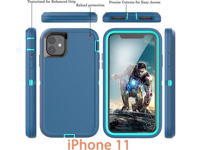YmhxcY for iphone 11 Case Shockproof Dropproof Dust-Proof Drop Proof 3-Layer Durable Phone Case Heavy Duty Protection Phone Case Cover for Apple...