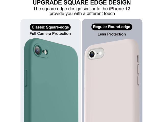 for iPhone SE Case 2022/3rd/2020,iPhone 8/7 Case, Upgraded Liquid Silicone with [Square Edges] [Camera Protection] [Soft Anti-Scratch Microfiber...