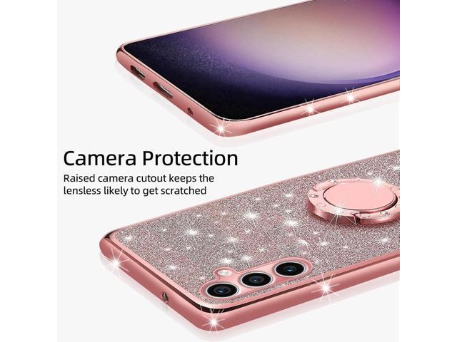 for Samsung Galaxy S23-FE Case, Samsung Galaxy S23 FE Phone Case for Women Glitter Crystal Soft Stylish Clear Tpu Luxury Bling Cute Protective...