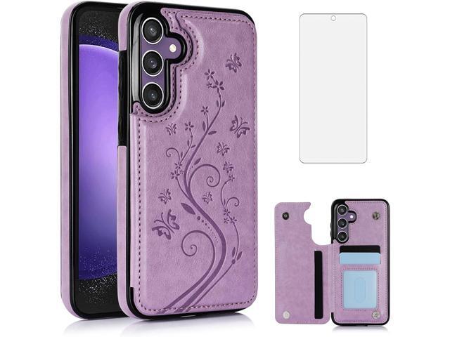 Asuwish Phone Case for Samsung Galaxy S23 FE 5G with Tempered Glass Screen Protector and Card Holder Wallet Cover Stand Flip Leather Cell...