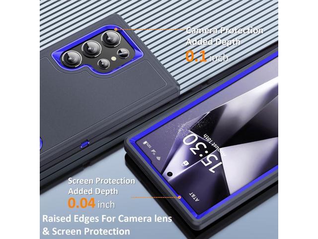 BaHaHoues for Samsung Galaxy S24 Ultra Case for Samsung S24 Ultra Phone Case with Built in Kickstand, Shockproof/DropProof Military Grade...