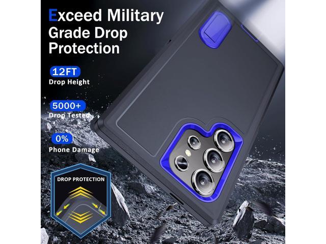 BaHaHoues for Samsung Galaxy S24 Ultra Case for Samsung S24 Ultra Phone Case with Built in Kickstand, Shockproof/DropProof Military Grade...