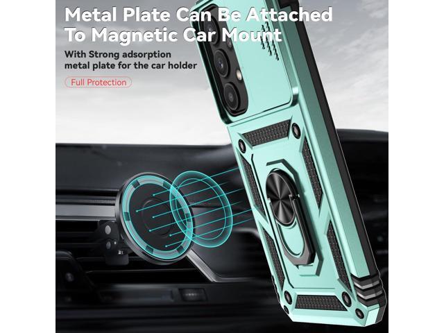 for Samsung Galaxy A35 5G Case with Slide Camera Cover HD Screen Protector [Military Grade 16ft. Drop Tested] Magnetic Ring Holder Kickstand...