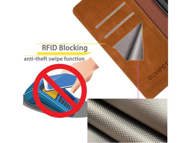 SUANPOT for Samsung Galaxy S24 Ultra Wallet case with RFID Blocking Credit Card Holder,Flip Book PU Leather Protective Cover Women Men for Samsung...