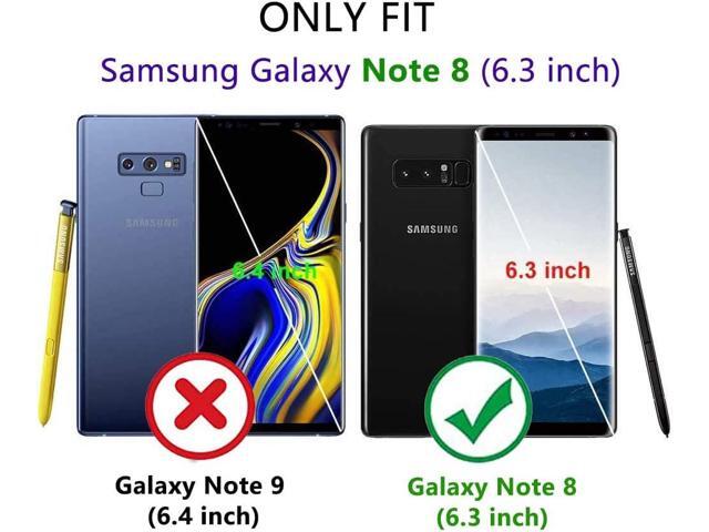 Military Grade Drop Impact for Samsung Galaxy Note 8 Case 360 Metal Rotating Ring Kickstand Holder Built-in Magnetic Car Mount Armor Shockproof...