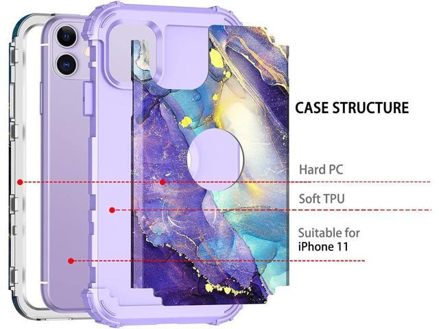 Rancase for iPhone 11 Case,Three Layer Heavy Duty Shockproof Protection Hard Plastic Bumper +Soft Silicone Rubber Protective Case for Apple iPhone...