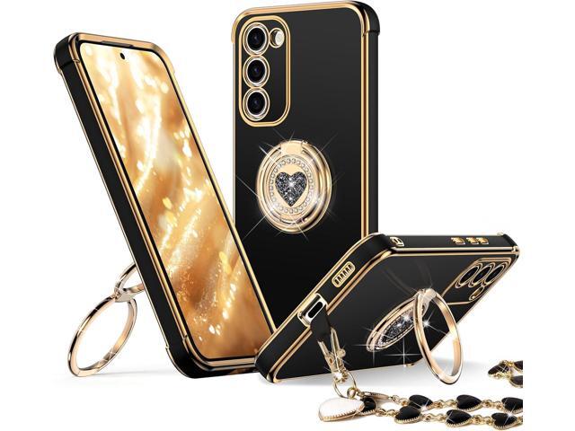 XYZ for Galaxy S23 Plus Case with Stand, for Samsung Galaxy S23 Plus Case with Double Ring, Women Girls Bling Luxury Phone Case for Samsung S23...