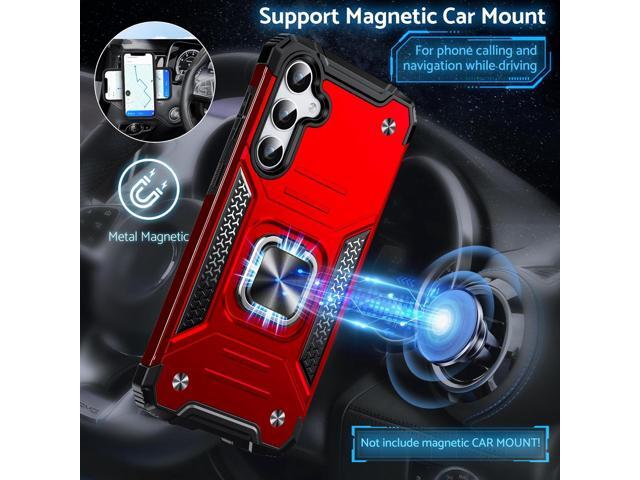 DASFOND Galaxy S23 FE Case, Military Grade Shockproof Protective Phone Case Cover with Enhanced Metal Ring Kickstand [Support Magnet Mount]...