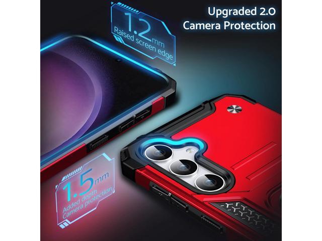 DASFOND Galaxy S23 FE Case, Military Grade Shockproof Protective Phone Case Cover with Enhanced Metal Ring Kickstand [Support Magnet Mount]...