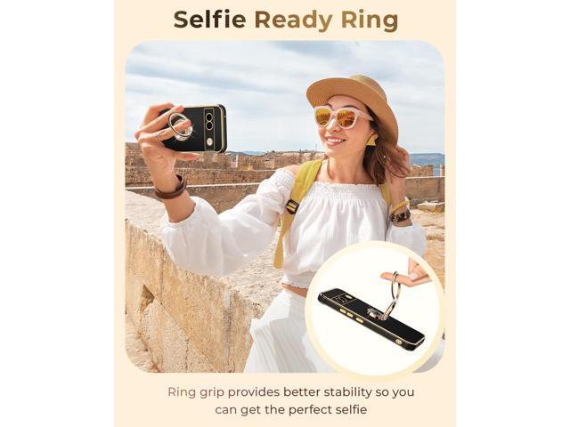 XYZ for Pixel 7A 5G Case with Stand, for Google Pixel 7A 5G Case with Double Ring, Women Girls Bling Luxury Protective Phone Case Heart for Google...