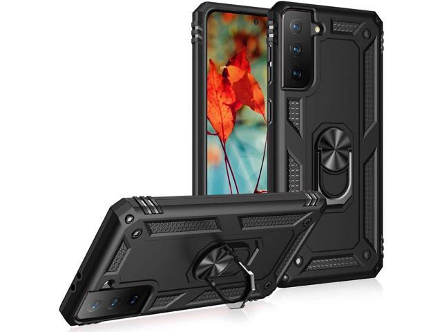 Military Grade Drop Impact for Samsung Galaxy S21 Plus Case Galaxy S21 Plus 5G Case 360 Metal Rotating Ring Kickstand Holder Armor Heavy Duty...