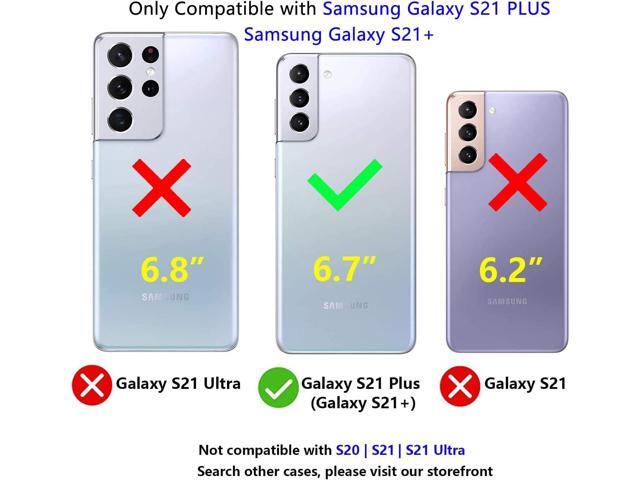 Military Grade Drop Impact for Samsung Galaxy S21 Plus Case Galaxy S21 Plus 5G Case 360 Metal Rotating Ring Kickstand Holder Armor Heavy Duty...