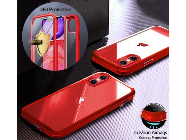 UBUNU for iPhone Xs Max Case with Screen Protector Built in Tempered Glass 2024 Upgraded Dual Layer Full Body Protective Clear Phone Case for...
