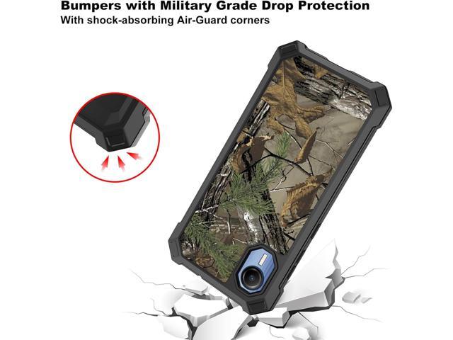 Ailiber for Cricket S2 Case, AT T Calypso 4 Phone Case with Screen Protector, Dual Layer Structure Protection, Shockproof Corner TPU Bumper, Slim...