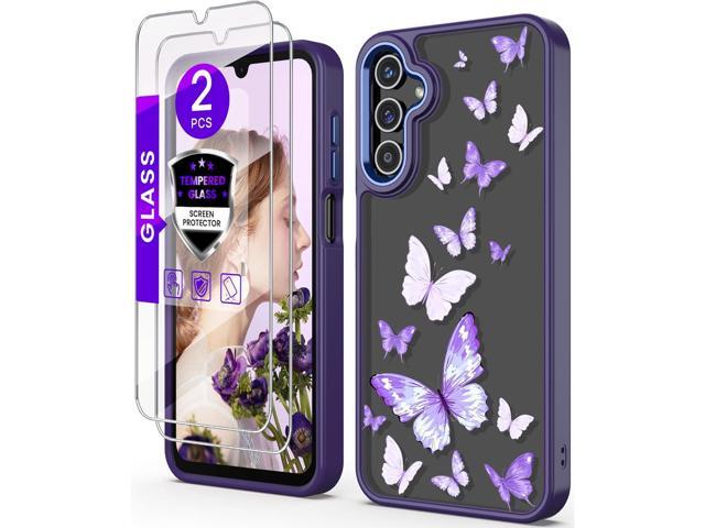 for Samsung A15 5G Case with Tempered Glass Screen Protector, Galaxy A15 5G [Military Grade Protective] Slim Soft TPU & Hard PC, Girls Women...
