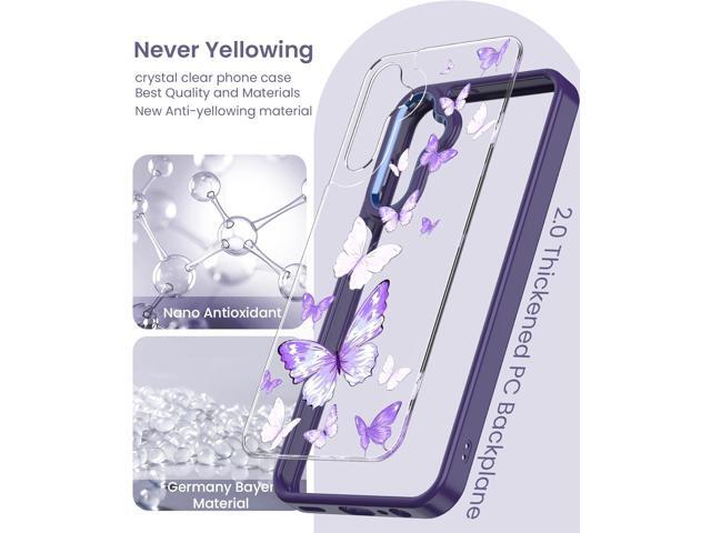 for Samsung A15 5G Case with Tempered Glass Screen Protector, Galaxy A15 5G [Military Grade Protective] Slim Soft TPU & Hard PC, Girls Women...