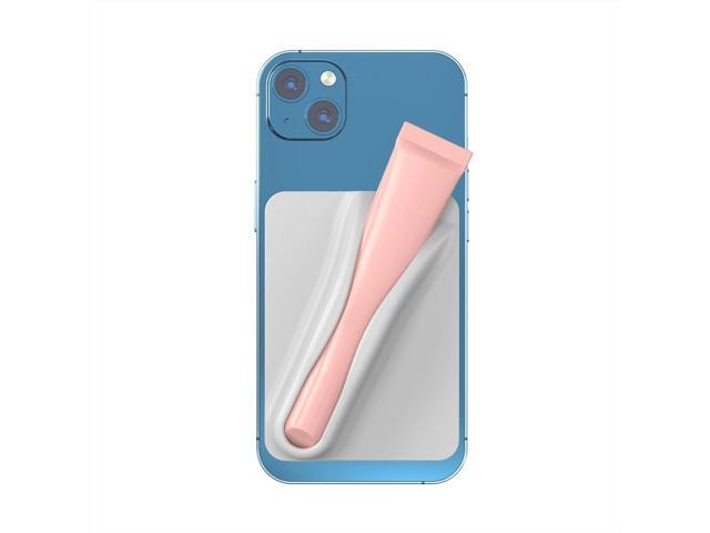 DOB SECHS Silicone Lip Holder for Cell Phone Lipstick Lip Glaze Phone Case Back Stick On Holder for iPhone and Android Phones, Grey