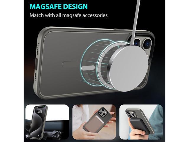 Magnetic for iPhone 15 Pro Max Case,Compatible with MagSafe[Military-Grade Drop Protection] Shockproof Matte Case for iPhone 15 Pro Max 6.7'...