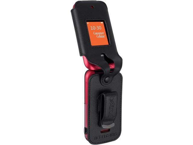 BELTRON Leather Case for Consumer Cellular Iris Flip Phone (2023) - Features: Secure Fit, Rotating Belt Clip, Screen & Keypad Protection (SH3320) -...
