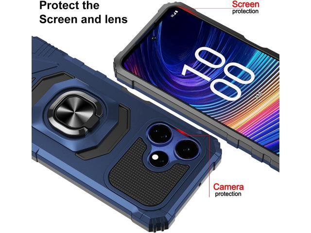 for Boost Mobile Celero 5G+ Plus 2024 (3rd Version) Case with Tempered Glass Screen Protector,Military Grade Heavy Duty Shockproof Protective...