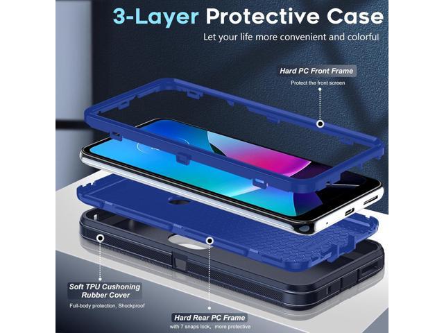 LeYi for Moto G Play 2023 Phone Case: Motorola G Power 2022 Cell Phone Case with Screen Protector (2PCS), Military Grade Shockproof Cover Funda...