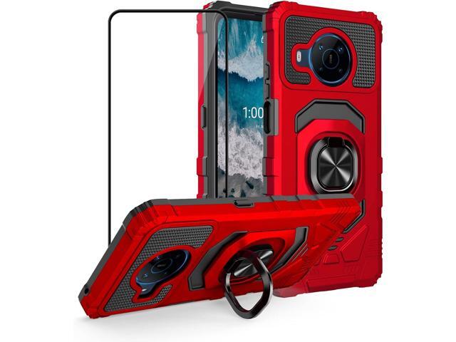 Ailiber for Nokia X100 Phone Case, Nokia X100 Case with Tempered Glass Screen Protector, Ring Kickstand for Magnetic Car Mount, Shockproof Military...