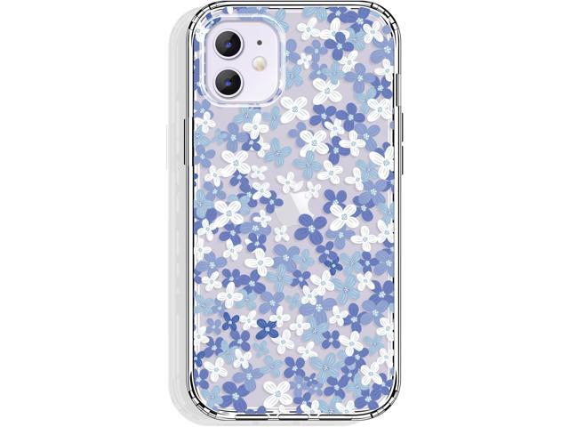for iPhone 11 Case Clear 6.1 Inch with Floral Design, Cute Protective Slim TPU Cover + Shockproof Bumper for Women and Girls (Simple Elegant...