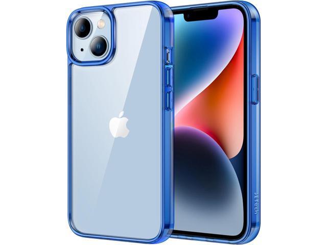 JETech Case for iPhone 14 6.1-Inch, Non-Yellowing Shockproof Phone Bumper Cover, Anti-Scratch Clear Back (Blue)